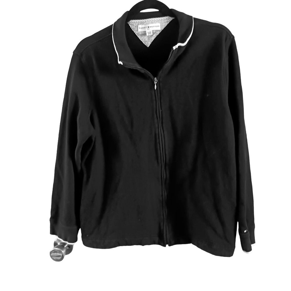Tommy Hilfiger jacket. Black/white, size XL, unisex